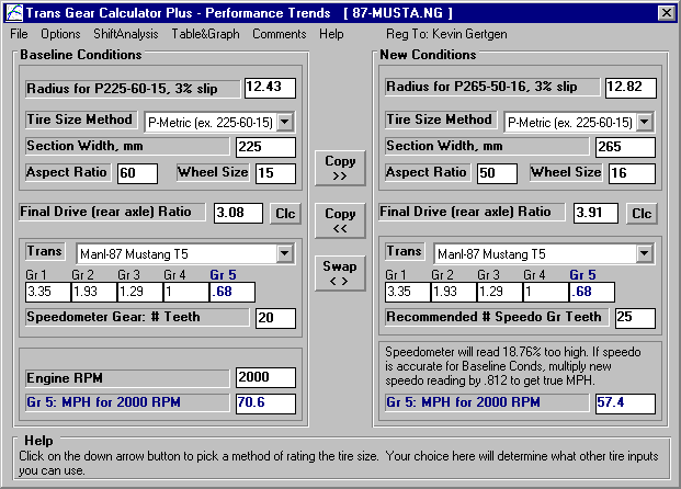 Chrysler transmission gear ratio